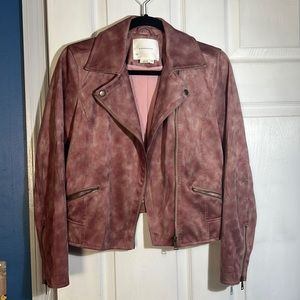 Anthropologie suede FEEL moto jacket